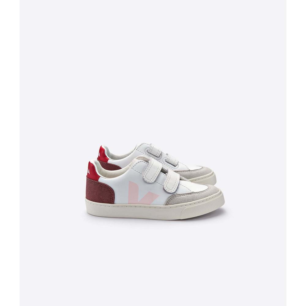 Veja V-12 LEATHER Sneakers Kinderen Wit | NL 873BEX